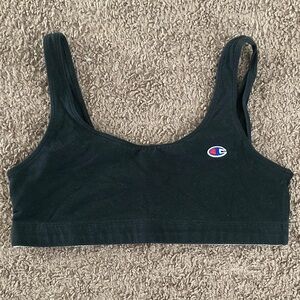 Vintage Champion Women's Classic Black Sports Bra Size M